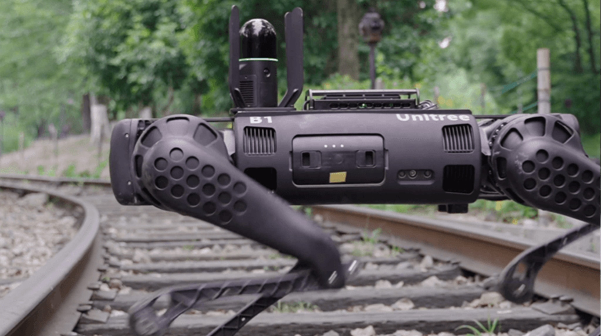 B1 Robot on Train Tracks